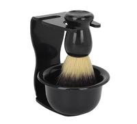 Kit Pennelli Barba per Uomo, Set Barba 3 in 1 Include Portasapone Portaspazzole Pennello per Capelli in Nylon per Barba, Set Pennelli in Schiuma Barba per Uomo Kit