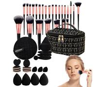 Kit Pennelli Trucco Professionale, Set Pennelli Fondotinta E Ombretti, Elegante Organizer Da Viaggio Leggero Per Migliorare La Tua Beauty Routine