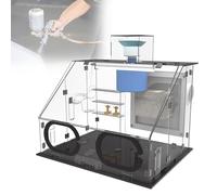 Kit per aerografo con ventole e tubi luminosi a LED, cabina di verniciatura trasparente per artigianato, progetti artistici, magliette e hobby