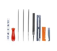 Kit per affilare la catena della motosega 9 pezzi Kit guida per lime per motoseghe Strumenti per affilare i file compatibili con la lavorazione del legno