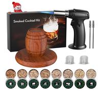 Kit per affumicare cocktail con torcia - 8 gusti trucioli di legno - Kit per affumicare bevande vecchio stile, kit infusore per whisky, regalo di compleanno bourbon, regalo di San Valentino per uomini