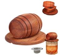 Kit per Affumicare in Botte di Legno, Affumicatore per Whisky e Cocktail, Kit per Affumicare in Stile Antico, Infusore per Affumicatore, Regalo Perfetto per Bar di Casa per Uomini, Papà, Mariti