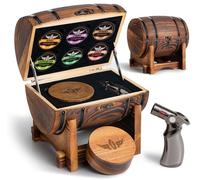 Kit per affumicatore di whisky con canna in legno (in attesa di brevetto) - Affumicatore per cocktail con torcia e 6 trucioli di legno premium per vecchio stile e whisky - regalo perfetto per uomini