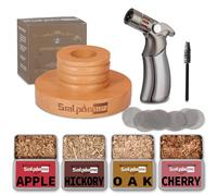 Kit per affumicatore per cocktail con torcia, kit per affumicatore Bourbon vecchio stile con quattro tipi di trucioli di legno, regalo per padre, marito e amanti dei cocktail (senza butano)