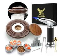 Kit per affumicatore per cocktail con torcia, set per fumatori con 4 trucioli di legno, regalo per la festa del papà, kit per bevande per fumatori whisky, accessori per bevande, bourbon - Beech