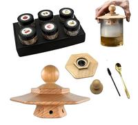 Kit per affumicatore per cocktail, kit per affumicatore di formaggio e whisky, con trucioli di legno da 6 gusti, accessori per cocktail bar, kit per cocktail, kit regalo per uomini e amanti dei