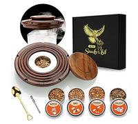 Kit per affumicatore per cocktail, set per fumatori con 4 trucioli di legno, regalo per la festa del papà, kit per bevande per fumatori whisky, accessori per cocktail, bevande, bourbon - Walnut