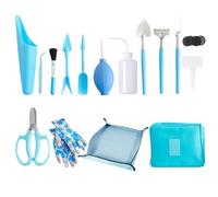 Kit per alberi bonsai, kit di attrezzi 16 pezzi/set Mini strumenti ergonomici per bonsai professionali per il trapianto, l'irrigazione, il taglio, gli strumenti da giardinaggio per la cura delle pi