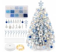 Kit per albero di Natale con perline fai da te, Kit di Cristallo per Natalizie con Perline e Luci, Set di Perline per Creare Decorazioni per l'Albero di Natale, Regalo per Amanti della Creatività (C)