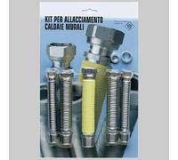 Kit flessibili Caldaia 5 Tubi Inox rivestiti 4 acqua + 1 gas 3/4" allacciamento