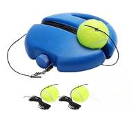 Kit per allenamento tennis con 2 palline e corde per esercitazione, base portatile per esercitazioni soliste, pratica in cortile e in campo