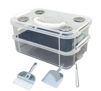 Kit Per Allevamento Di Tenebrio Molitor- 24x16x13 Cm Contenitore Habitat Trasparente A Doppio Strato | Mealworms Contenitore Con Serratura | Organizer Per Progetti Scolastici Di Scienze Biologia