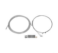 Kit per alloggiamento cavi freno e linea di controllo per mountain bike e bici da strada, pacchetto completo con materiali per una frenata affidabile (argento)