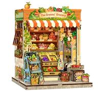 Kit per angolo del libro, casa delle bambole giapponese, libreria, piccola casa, libreria, decorazione 3D in legno, kit fai da te in miniatura per adulti, regali artigianali per adulti, adolescenti e