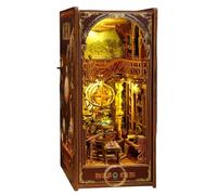 Kit per angolo del libro, fai da te Museo del secolo in miniatura angolo libro con luce LED, modello di assemblaggio 3D, ricca collezione storica, decorazione per la casa libreria
