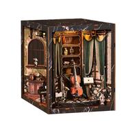 Kit per Angolo Libro in Legno Fai-da-Te, Inserto per Scaffale in Miniatura per Fermalibri Modelli Puzzle 3D, Regalo di Compleanno Creativo per Adolescenti Adulti Musical Instrument Box
