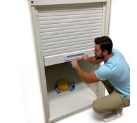 Kit per ante a tamburo con tapparella, Kit porta serranda retrattile in ABS di varie dimensioni(WXH-34X42"(B6.4X106.7CM))