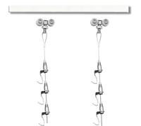 kit per appendere i quadri Kit per appendere quadri in argento, ganci per cornici resistenti e facili da montare, con filo regolabile e ganci per poster(Rail 1m/39.4inL,Wire 2m/78.7in L)