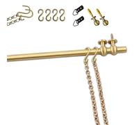 Kit Per Appendere Quadri con Binario Gold Gallery, Binario Quadri Asta per Appendere Quadri In Oro con Catene, Kit per Appendere Cornici per Quadri D'arte per La Casa(1.95m (76.8in))
