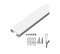 Kit per appendere quadri con funi metalliche in acciaio e ganci ferroviari, soluzione elegante per case, gallerie e musei