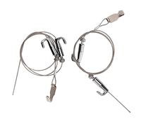 Kit Per Appendere Quadri da 2 Pezzi, Cavo da 1/2 M con Ganci Per Guide Per Quadri Ad Anello E Kit di Ganci Per Cavi Regolabili in Filo Per Mostre di Quadri da Parete Galleria D'arte(1M)