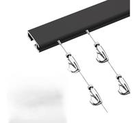 Kit per appendere quadri, in filo di acciaio per pareti, regolabile, 61-203 cm, ideale per esposizioni di salotti e musei, include corda da 55 cm