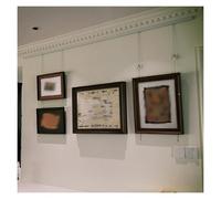 Kit per Appendere Quadri Invisibili - Decorazione murale Moderna da 81 cm per esporre i Disegni dei Bambini - Binari da Galleria Bianchi e Neri con Cavo da 1 Metro, Facile Installazione