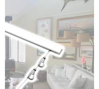 Kit per appendere quadri regolabile con binario da parete, 100-300 cm, sistema di visualizzazione per galleria d'arte, include binario da 2 m, cavo da 1,5 m e 2 ganci, perfetto per mostre e musei