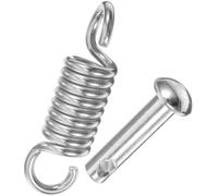 Kit per Appendere sedie a Dondolo per Amaca, Kit di Ganci a Molla e bulloni per Appendere sedie a, Altalena, Altalena Portico, Sacchi da Boxe, Argento