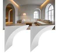 Kit per arco arrotondato per porta, Kit arco for porta rotondo in schiuma precurvata da 2 pezzi, ristrutturazione moderna, bianco, varie dimensioni(36x36x36cm)