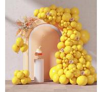 Kit per arco di palloncini gialli, 102 pezzi, 12,5 cm, 25,5 cm, 30 cm, 45,7 cm, diverse dimensioni, per ghirlande, set opaco per matrimoni, compleanni, feste per baby shower, decorazioni per feste