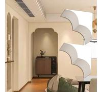 Kit per Arco D'ingresso Decorativo in Gesso, Set di 2 Eleganti Archi Precurvati per Porta, Modanatura Universale per Porta Verniciabile(Thick 23cm(9.1"),25x25cm(9.8x9.8"))