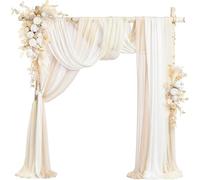 Kit per arco floreale da appendere per matrimoni (set da 5) 2 composizioni floreali artificiali con 3 pezzi di tessuto drappeggiato perfetto per gazebo e decorazione per sfondo ricevimento