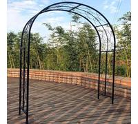 Kit per arco nuziale per giardino esterno, dimensioni e colori regolabili, facile da installare, decorazione per cerimonie, colore nero, 3,5 x 2,8 m, perfetto per matrimoni ed eventi civili