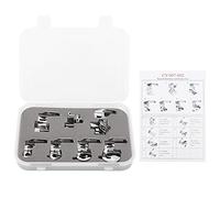 Kit per arricciare con macchina da cucire, accessori per macchina da cucire per uso domestico, piedino premistoffa a orlo largo con arricciature in metallo per bordi perfetti su sc