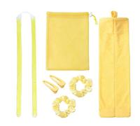 Kit per arricciare i capelli, senza calore, con perline in gel, bigodini, bigodini, strumenti fai da te per lo styling fai da te, con elastici e clip, borsa portaoggetti per medio-lungo