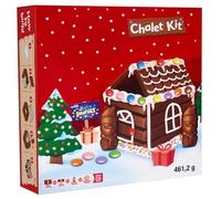 Kit per Assemblare lo Chalet per kitkat con Wafer di Cioccolato, Confetti Colorati, Zucchero a Velo in Tubo, Granella Colorata di Zucchero 461,2g