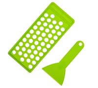 Kit per Balsamo Labbra con Vassoio da 50 Fori e Spatola Verde | Plastica, per Tubi da 5G e Piccoli Lotti, Pratica per Laboratori Creativi e Formazione Estetica