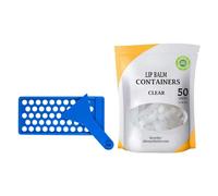 Kit per balsamo per le labbra, kit fai da te per balsamo per le labbra, 50 contenitori vuoti trasparenti per balsamo, contenitori per balsamo per le labbra, balsamo per le labbra fatto in casa,