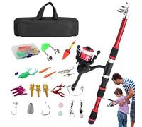 Kit per bambini Angel Pole - Canna da pesca portatile e Reel Combo Set | Attrezzatura per la pesca dei giovani, Starter Pack con mulinello e borsa per il trasporto, Junior - Introduzione - Vestito per