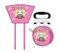 Kit per bambini con set di kite, pieghevole a mano, kit per volare interattivo per esterni, leggero e durevole, con design facile da controllare, da spiaggia e da giardino, kit per il campeggio