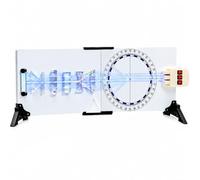 Kit per banco ottico magnetico, vassoio per esperimenti ottica geometrica | Lavagna magnetica per aule di fisica e laboratori, sorgente luminosa a tre fasci, disco graduato da 25 cm, set di specchi