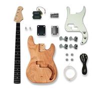 Kit Per Basso Elettrico Manico Per Chitarra Corpo Per Chitarra 21 Tasti Manico In Acero Non Finito Corpo In Legno Di Okoume Tutte Le Parti Per Basso Chitarra DIY Kit