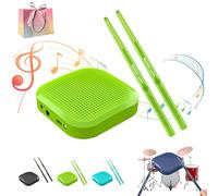 Kit per batteria virtuale, bacchette virtuali elettroniche con bacchette, set di batterie elettroniche portatili, tecnologia di rilevamento del movimento 3D (verde, senza pedale)