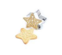 Kit per biscotti in rilievo Stella + 2 Penne al cioccolato verde e lilla