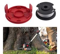 Kit per bobina e filo per decespugliatore Hyper Tough con copertura del tappo, corda in nylon da 1,6 mm da 5,2 m, compatibile con decespugliatori a batteria da 20 V max HT19-401-003-06