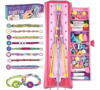 Kit per Braccialetti Ragazza, Arte e Artigianato Per Bambini Età 6-12 Braccialetto Amicizia Making Kit per Ragazze -Regali di Compleanno Ragazza 7 9 10 Anni-Bracciali Stringa Maker Giocattoli Imposta