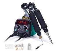 Kit per bruciare il legno, doppia penna con 20 punte e 28 punte solide, display a doppia temperatura per pirografia su legno, pelle e artigianato