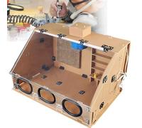 Kit per cabina spray per aerografo, con ventola di scarico da 40 W e riscaldatore regolabile, studio pieghevole per dipingere torte, artigianato, nail art, modelli giocattolo, legno, 70 x 47 x 40 cm