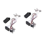 Kit per cablaggio per chitarra 2X Preamplificatore Equalizzatore A 3 Bande Cablaggio EQ Sistema Di Controllo Del Tono Del Basso Della Chitarra Per Pickup Attivo